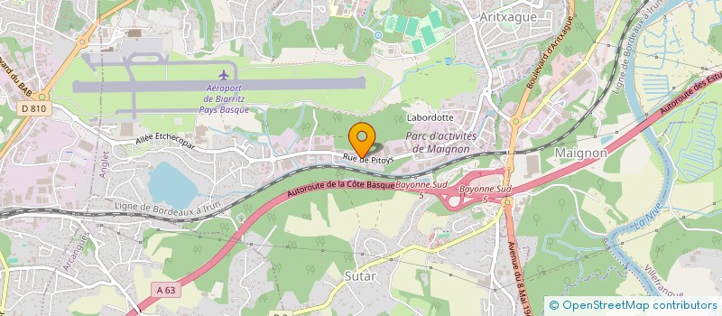 localisation de l'entreprise SCI OCTOBRE  ANGLET