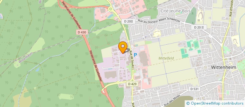 localisation de l'entreprise SCI OD  WITTENHEIM