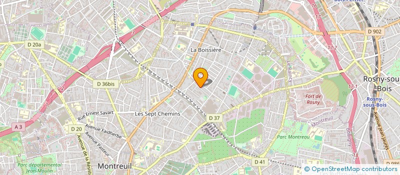 localisation de l'entreprise SCI OD3A à MONTREUIL