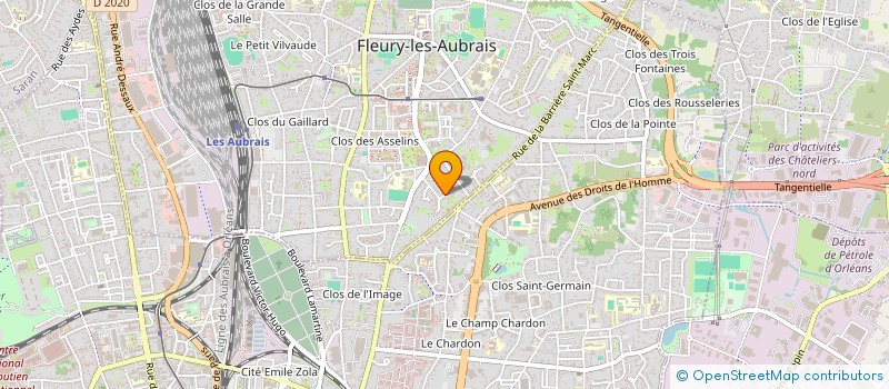 localisation de l'entreprise SCI ODI à FLEURY-LES-AUBRAIS