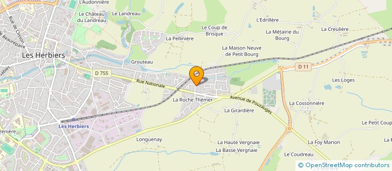 localisation de l'entreprise SCI ODIJAC à LES HERBIERS