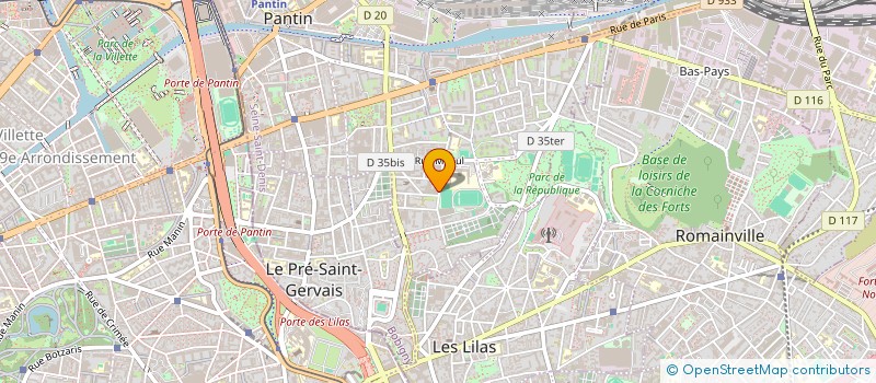 localisation de l'entreprise SCI ODIOT à PANTIN