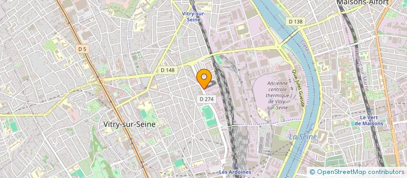 localisation de l'entreprise SCI ODJF  VITRY-SUR-SEINE