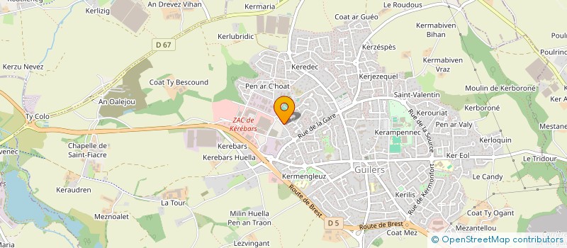 localisation de l'entreprise SCI ODONTO GUILERS  GUILERS