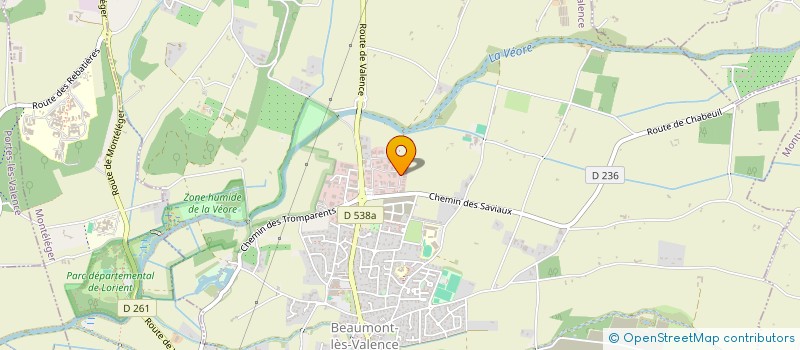 localisation de l'entreprise SCI ODRICK à BEAUMONT-LES-VALENCE