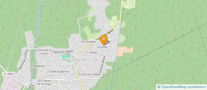 localisation de l'entreprise SCI ODYSSEE  LEGE-CAP-FERRET
