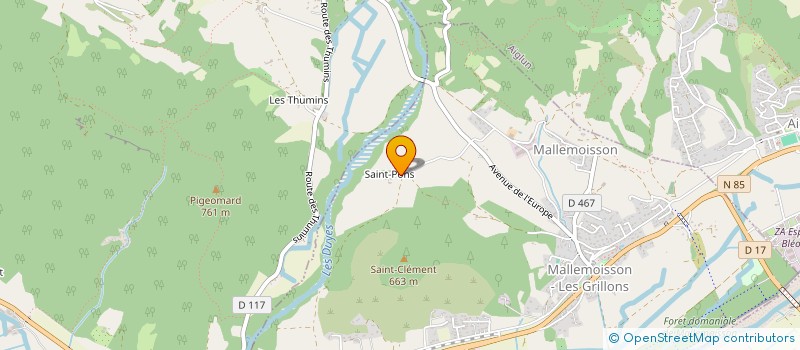 localisation de l'entreprise SCI ODYSSEUS  MALLEMOISSON