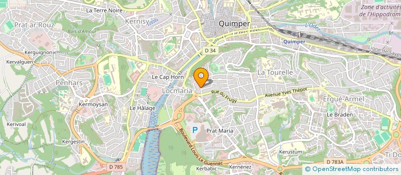 localisation de l'entreprise SCI OFFI-STEIR à QUIMPER
