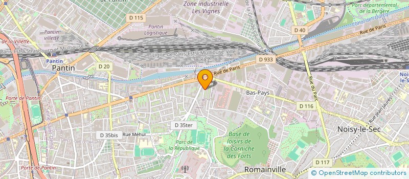 localisation de l'entreprise SCI OFFICE & HOME à PANTIN