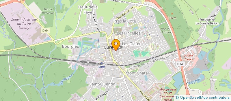 localisation de l'entreprise SCI OFFICE NOTARIAL à LURE