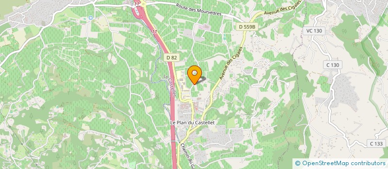 localisation de l'entreprise SCI OG  LE CASTELLET