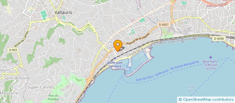 localisation de l'entreprise SCI OGE à VALLAURIS