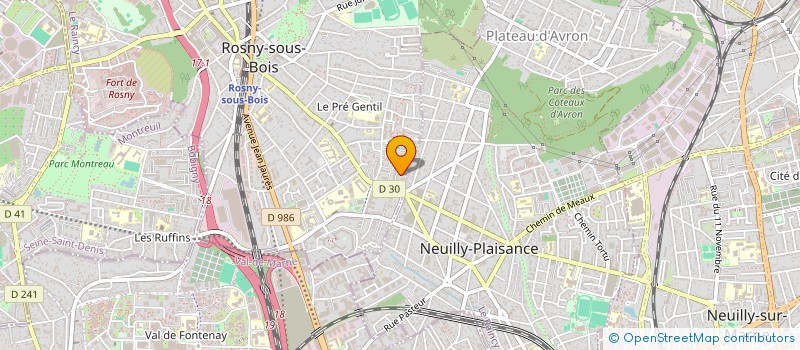 localisation de l'entreprise SCI OGF à ROSNY-SOUS-BOIS