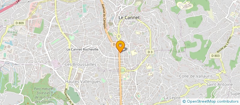localisation de l'entreprise SCI OGGI à LE CANNET