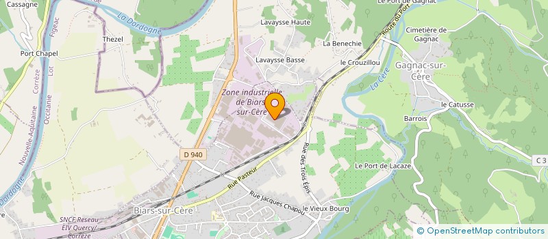 localisation de l'entreprise SCI OGI  BIARS SUR CERE