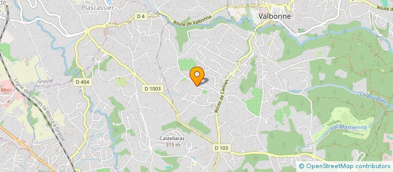 localisation de l'entreprise SCI OGRIDIA  VALBONNE