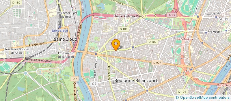 localisation de l'entreprise SCI OIRAM à BOULOGNE-BILLANCOURT