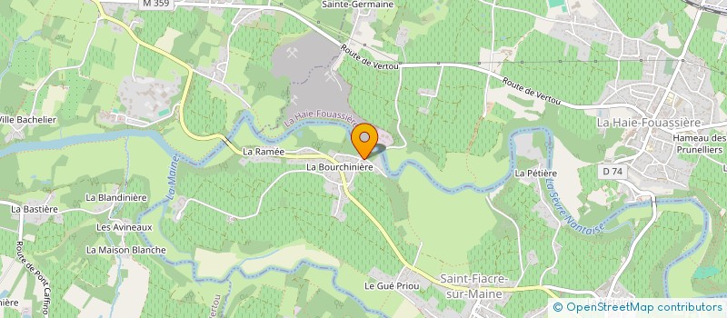 localisation de l'entreprise SCI OJBA  SAINT-FIACRE-SUR-MAINE