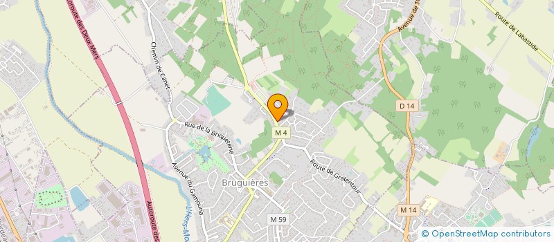 localisation de l'entreprise SCI OJX  BRUGUIERES