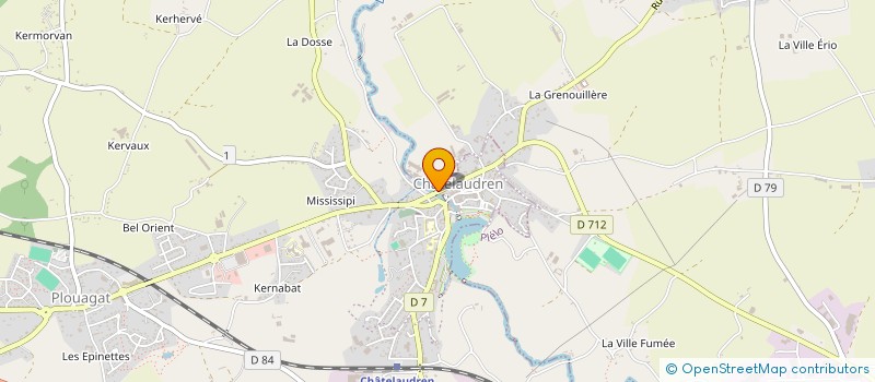 localisation de l'entreprise SCI OJYVES  CHATELAUDREN-PLOUAGAT