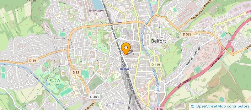 localisation de l'entreprise SCI OK - FE à BELFORT