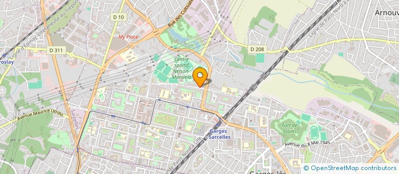 localisation de l'entreprise SCI OKEDA  SARCELLES