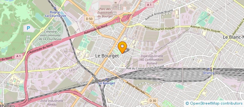 localisation de l'entreprise SCI OKM à LE BOURGET