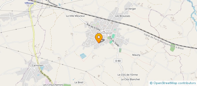 localisation de l'entreprise SCI OKNV  POMMERET