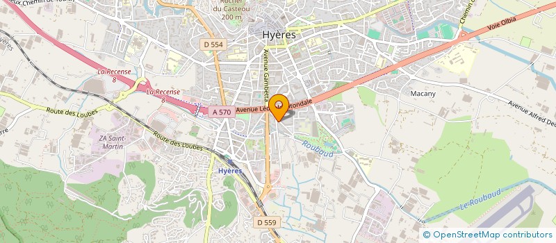 localisation de l'entreprise SCI OLBIUS RIQUIER à HYERES