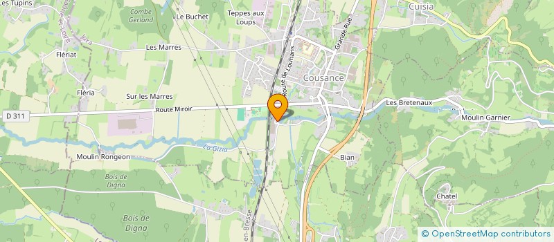 localisation de l'entreprise SCI OLGA  COUSANCE