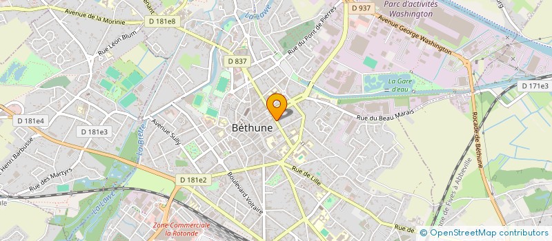 localisation de l'entreprise SCI OLICEE  BETHUNE