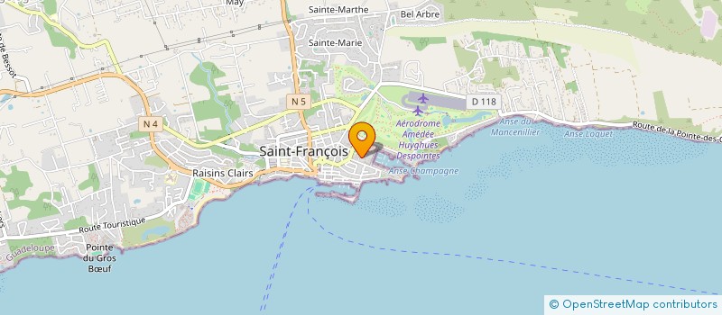 localisation de l'entreprise SCI OLIDAV à SAINT-FRANCOIS