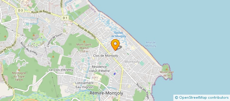 localisation de l'entreprise SCI OLIGER  REMIRE-MONTJOLY