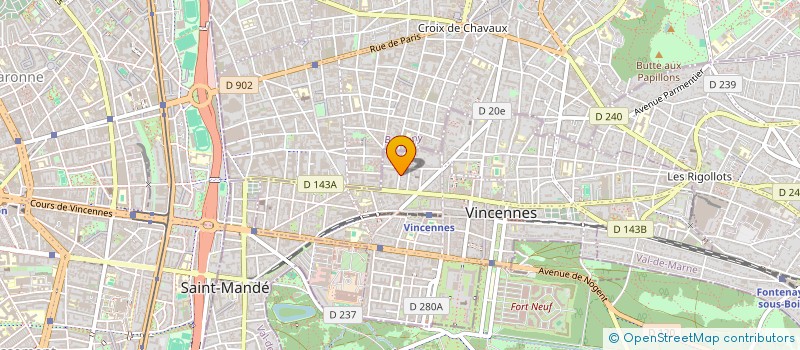 localisation de l'entreprise SCI OLIMA à VINCENNES