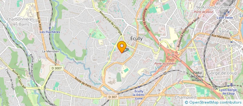 localisation de l'entreprise SCI OLISA  ECULLY