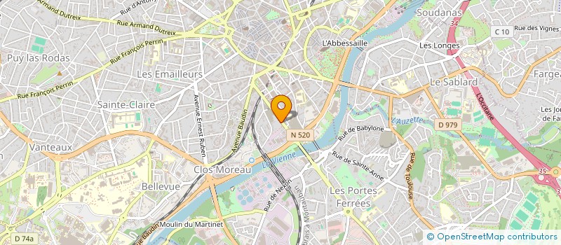 localisation de l'entreprise SCI OLIVA à LIMOGES