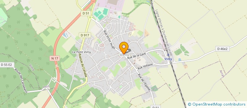 localisation de l'entreprise SCI OLIVAL à VIMY
