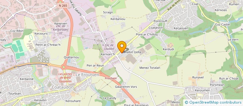 localisation de l'entreprise SCI OLIVE  GUIPAVAS