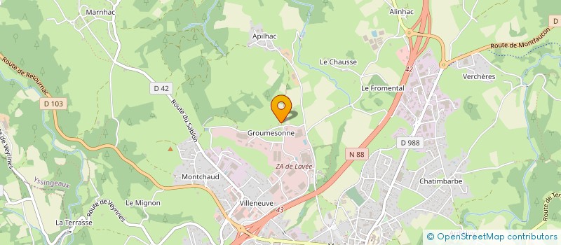 localisation de l'entreprise SCI OLLIVIER 2  YSSINGEAUX