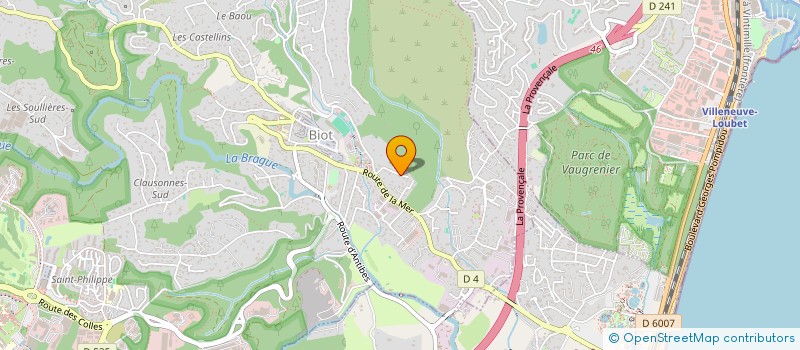 localisation de l'entreprise SCI OLLOAR  BIOT