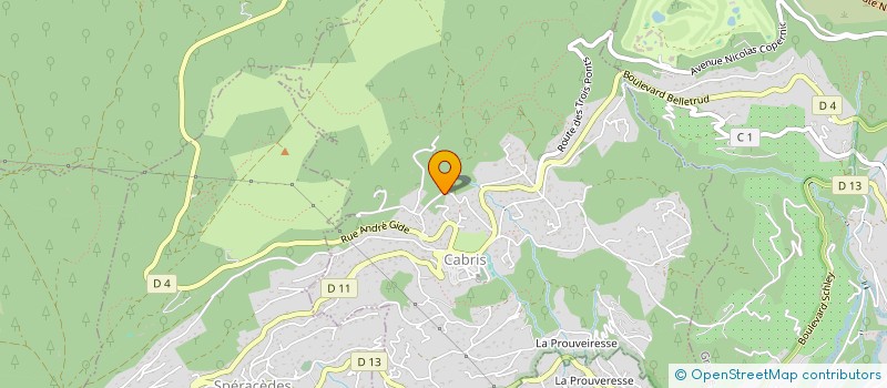 localisation de l'entreprise SCI OLMANY  CABRIS