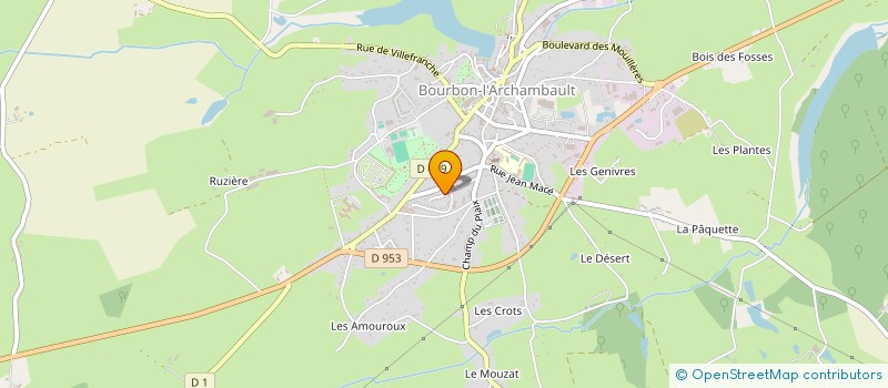localisation de l'entreprise SCI OLTADO  BOURBON-L'ARCHAMBAULT