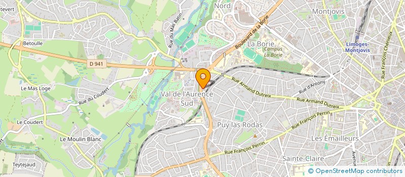 localisation de l'entreprise SCI OLYMPE à LIMOGES