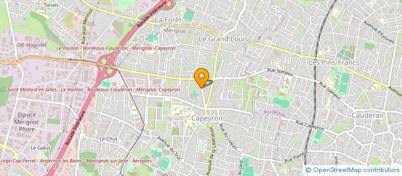 localisation de l'entreprise SCI OLYMPE  MERIGNAC