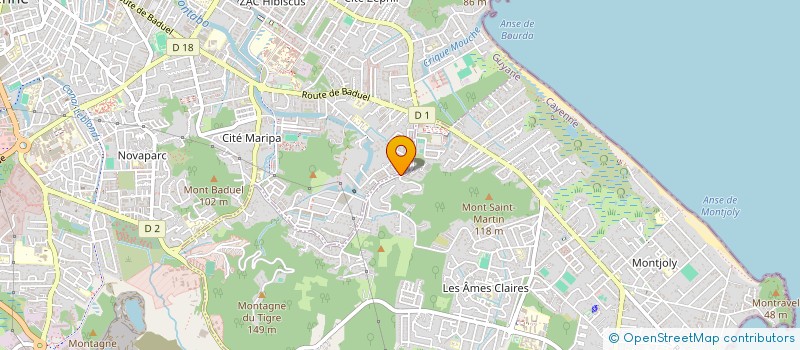 localisation de l'entreprise SCI OLYMPE  CAYENNE