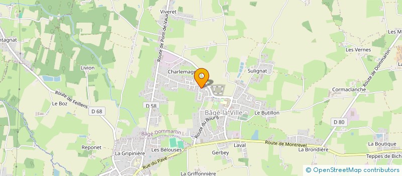 localisation de l'entreprise SCI OLYSIS à BAGE-DOMMARTIN