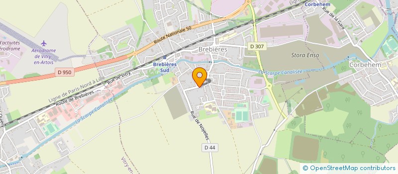 localisation de l'entreprise SCI OMAS  BREBIERES