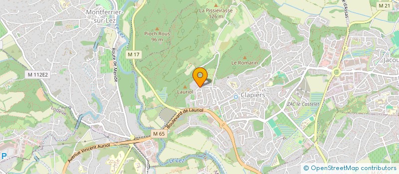 localisation de l'entreprise SCI OMBRETTE  CLAPIERS