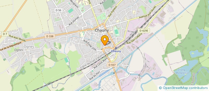 localisation de l'entreprise SCI OMED à CHAUNY