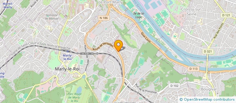 localisation de l'entreprise SCI OMEGA  LOUVECIENNES